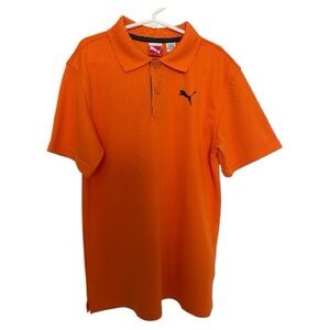 Puma Men's Orange Polo Shirt